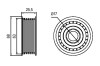 Направляючий ролик поліклинового ременя gmb gta0150 (фото 4)