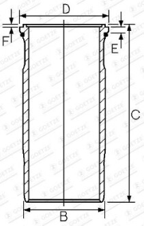 Гильза цилиндра goetze 15-459340-00
