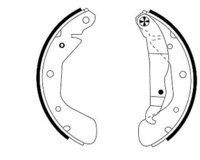 OPEL щоки гальмівні ASTRA, CORSA 92- (200*28) hella 8DB 355 001-291