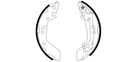 HYUNDAI щоки гальмівні Accent -05 hella 8DB 355 002-541