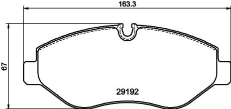 Колодки гальмівні дискові комплект; передн. hella 8DB355005521