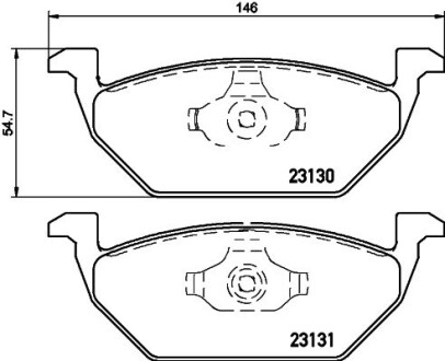 Колодки тормозные дисковые комплект; передняя. hella 8DB355008591