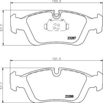 Колодки гальмівні дискові комплект; передн. hella 8DB355008741