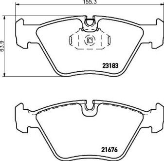 Колодки гальмівні дискові комплект; передн. hella 8DB355009001