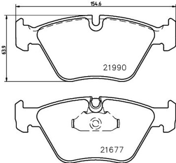 Колодки тормозные дисковые комплект; передняя. hella 8DB355010711