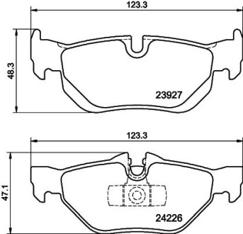 Колодки тормозные Дисковые Комплект; задн. hella 8DB355011301