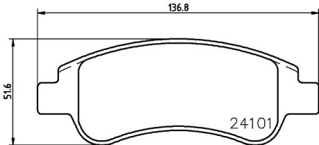 Колодки гальмівні дискові комплект; передн. hella 8DB355011521