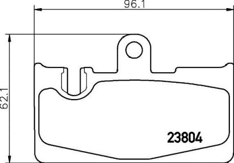 TOYOTA гальмівні колодки задн.Lexus LS (FE) 430 00- hella 8DB 355 011-661