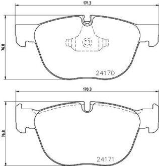 Колодки гальмівні дискові комплект; передн. hella 8DB355012541