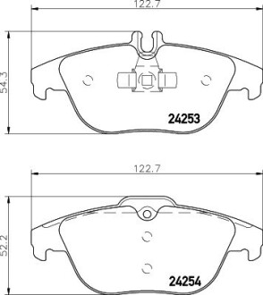 Колодки тормозные Дисковые Комплект; задн. hella 8DB355012741