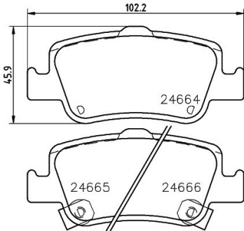 Колодки тормозные Дисковые Комплект; задн. hella 8DB355013571