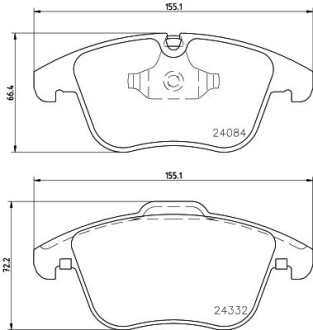 Колодки тормозные дисковые комплект; передняя. hella 8DB355013731