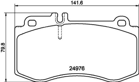 Колодки тормозные дисковые комплект; передняя. hella 8DB355014821