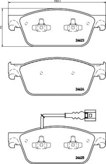 Колодки гальмівні дискові комплект; передн. hella 8DB355014981