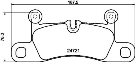 Колодки тормозные Дисковые Комплект; задн. hella 8DB355015101