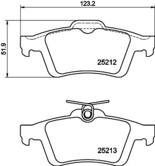 Колодки тормозные Дисковые Комплект; задн. hella 8DB355015761