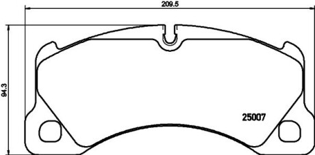 Колодки тормозные дисковые комплект; передняя. hella 8DB355015801