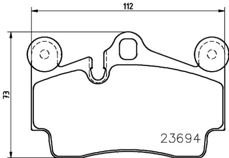 Колодки тормозные Дисковые Комплект; задн. hella 8DB355018711