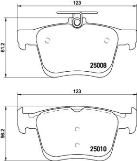 Колодки тормозные Дисковые Комплект; задн. hella 8DB355020271