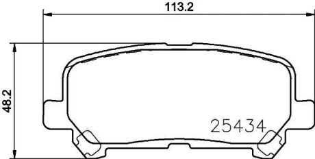 Колодки тормозные Дисковые Комплект; задн. hella 8DB355020601