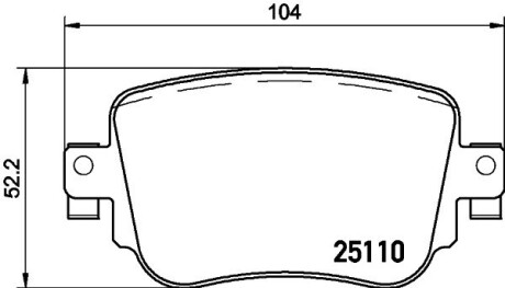 Колодки тормозные Дисковые Комплект; задн. hella 8DB355021291