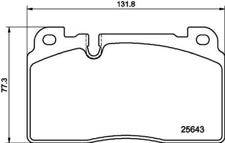 Колодки тормозные дисковые комплект; передняя. hella 8DB355021331