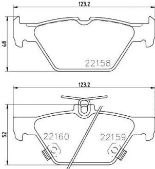 SUBARU Колодки гальм. задн. Outback 15- hella 8DB 355 023-341