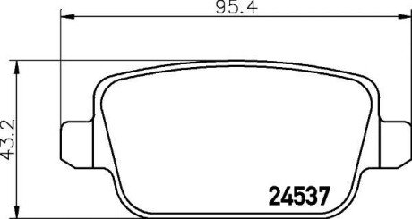 Колодки тормозные Дисковые Комплект; задн. hella 8DB355025351