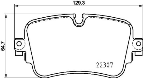 Колодки тормозные Дисковые Комплект; задн. hella 8DB355025681