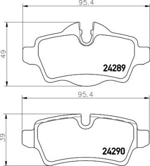 MINI Колодки гальмівні задні R56, R57 hella 8DB 355 031-791