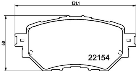 Колодки тормозные, дисковый тормоз hella 8DB355032091