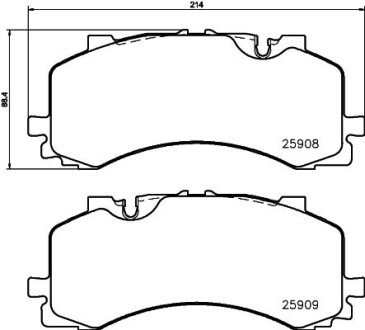 Колодки тормозные Комплект hella 8DB355036471