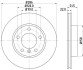 PRO BMW Диск гальмівний перед. (вентил.) E36/46 1,6-2,8 (286*22) hella 8DD355102581 (фото 1)