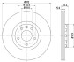 Диск гальмівний з покриттям PRO; передн. hella 8DD355107521 (фото 4)
