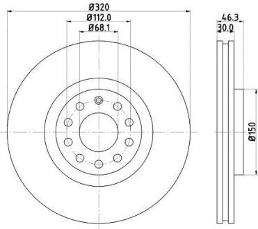 AUDI Тормозной диск передн.A4,A6 hella 8DD 355 107-631