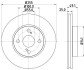 TOYOTA диск гальмівний передн.Corolla 02- hella 8DD355110431 (фото 1)