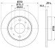 PRO MITSUBISHI Гальмівний диск задн. COLT CZC VI 1.5 06, COLT VI 1.1, 1.3, 1.5 04-, SMART hella 8DD355111531 (фото 1)