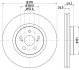 PRO TOYOTA гальмівний диск передн. Avensis 2.0d/2.4i 03- hella 8DD355111651 (фото 1)