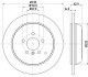 PRO DB Гальмівний диск заднії W164, W251 hella 8DD355113211 (фото 1)