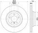 PRO BMW диск гальмівний передн. 3 E90, X1 E84 04- hella 8DD355113531 (фото 1)