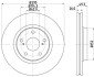 TOYOTA Тормозной диск передн.Avensis 08- hella 8DD355114281 (фото 1)