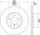 PRO BMW гальмівний диск передн. 3 E90 07- hella 8DD355115381 (фото 1)