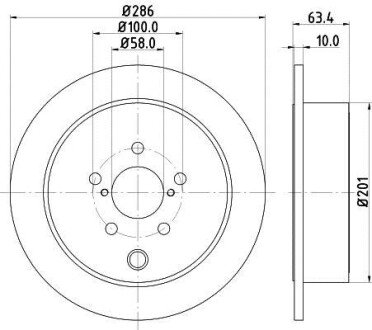 SUBARU диск гальмівний задн. Forester,Impreza,Outback,Legacy 09- hella 8DD 355 116-421