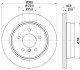 PRO BMW Диск гальмівниий задн.1 E81/87,3 E90,X1 E84 05- hella 8DD355117831 (фото 1)
