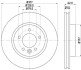 PRO LAND ROVER Гальмівний диск передн. DISCOVERY III, DISCOVERY IV, RANGE ROVER SPORT I hella 8DD355118641 (фото 1)