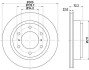 PRO MITSUBISHI Гальмівний диск задн. Pajero 00- hella 8DD355118651 (фото 1)