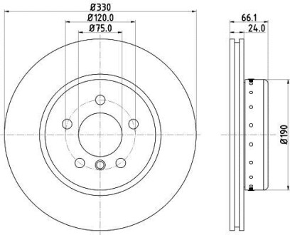 Диск тормозной PRO High Carbon; передняя. hella 8DD355120661