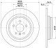 PRO HIGH CARBON DB Диск гальмівний задн. GLE W166 11- hella 8DD355122861 (фото 1)