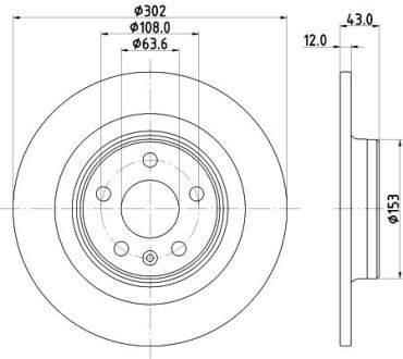 PRO HIGH CARBON VOLVO диск гальм. задн. S60 20- hella 8DD 355 126-991