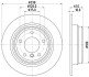 PRO HIGH CARBON BMW диск гальмівний задн. E39 2,0-2,5 (298*8,4) hella 8DD355127271 (фото 1)